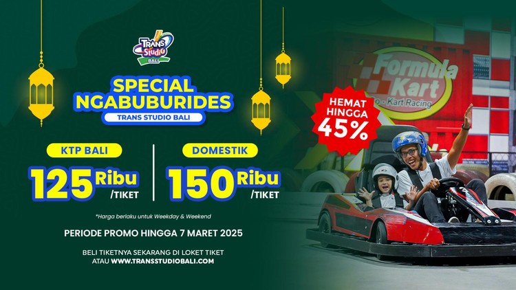 Sambut Ramadhan 2025 dengan Penuh Keceriaan, Nikmati Promo Special Ngabuburides di Trans Studio Theme Park Bali!