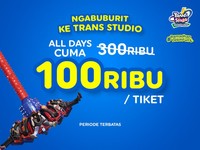 Jangan Sampai Kehabisan Tiket! Trans Studio Bandung Hanya 100k!