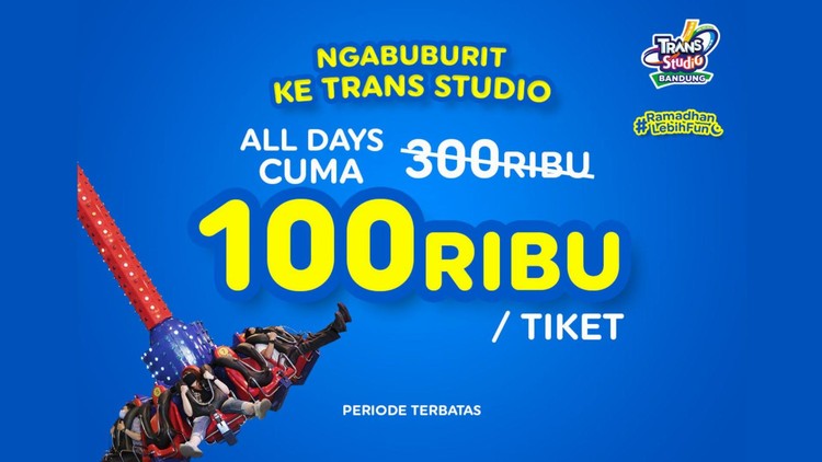 Jangan Sampai Kehabisan Tiket! Trans Studio Bandung Hanya 100k!