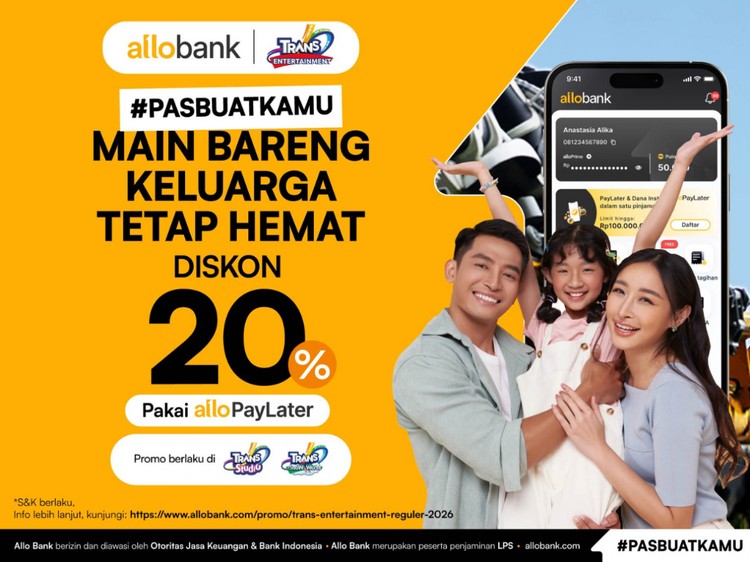 Main Puas, Bayar Pas! Nikmati Tambahan Diskon Hingga 20% di Seluruh Trans Entertainment dengan Allo Pay Later