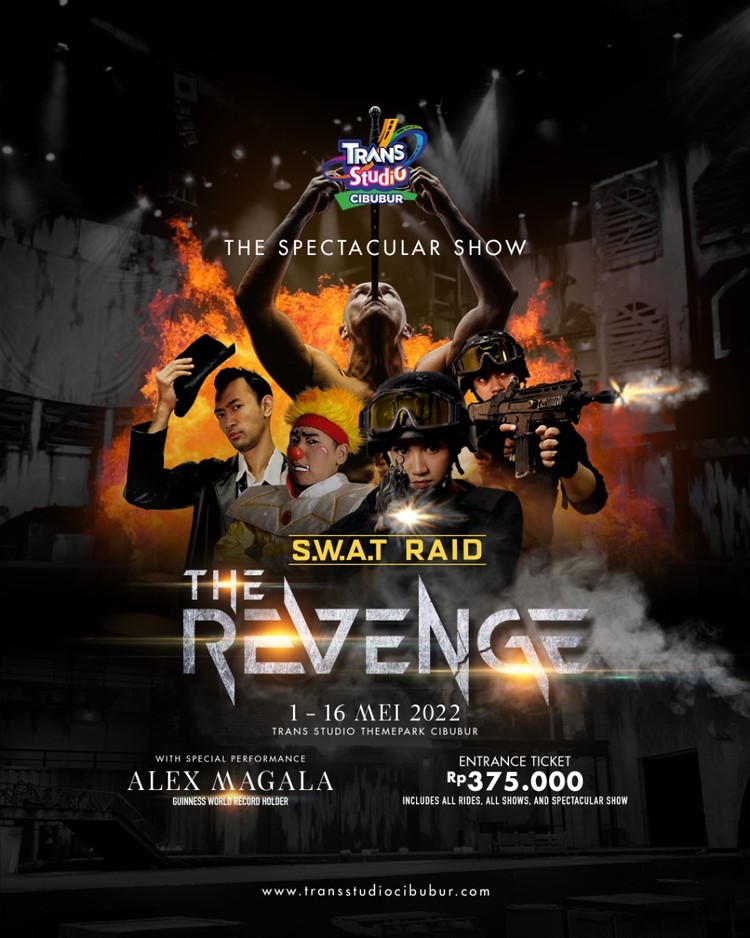 S.W.A.T RAID : THE REVENGE  AKSI MENANTANG MAUT ALEX MAGALA  DI TRANS STUDIO CIBUBUR