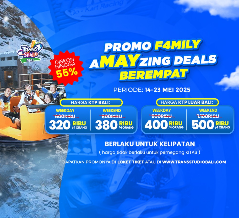 Family aMAYzing Deals Ber-4 di Trans Studio Theme Park Bali!