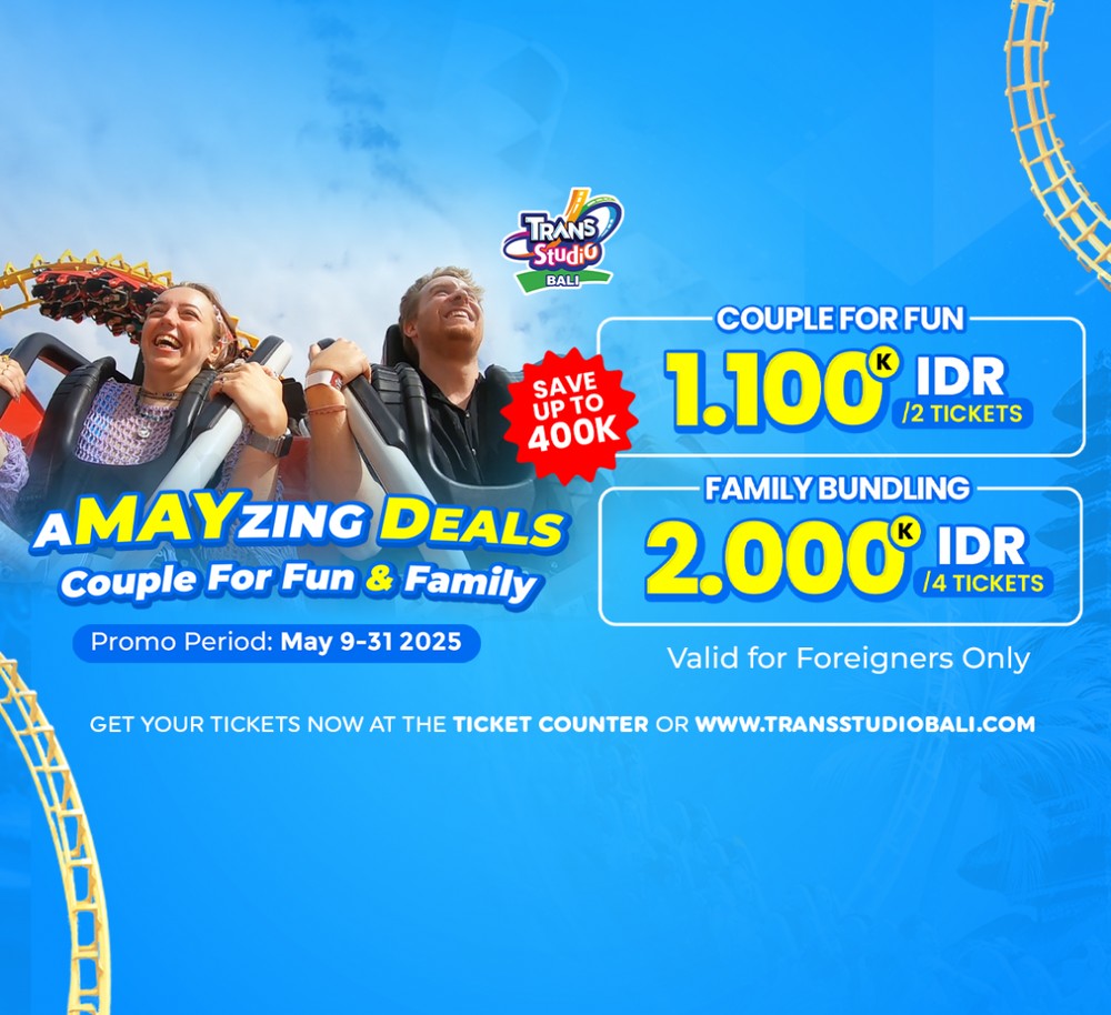 aMAYzing Deals: Couple For Fun and Family Bundling at Trans Studio Theme Park Bali!