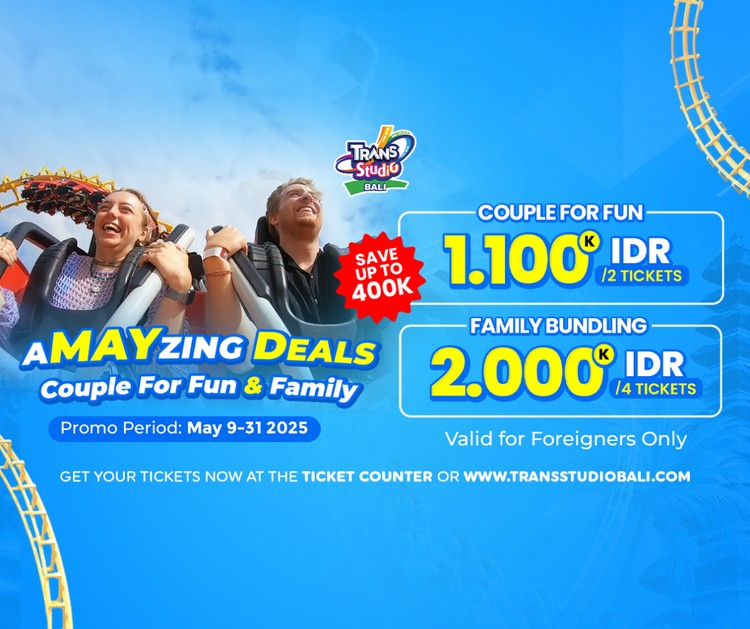 aMAYzing Deals: Couple For Fun and Family Bundling at Trans Studio Theme Park Bali!