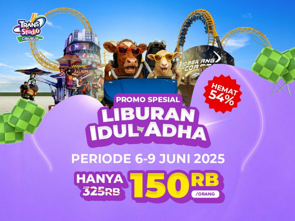 Sambut Libur Idul Adha 2025, Tiket Trans Studio Cibubur Diskon Lebih dari Setengah Harga!