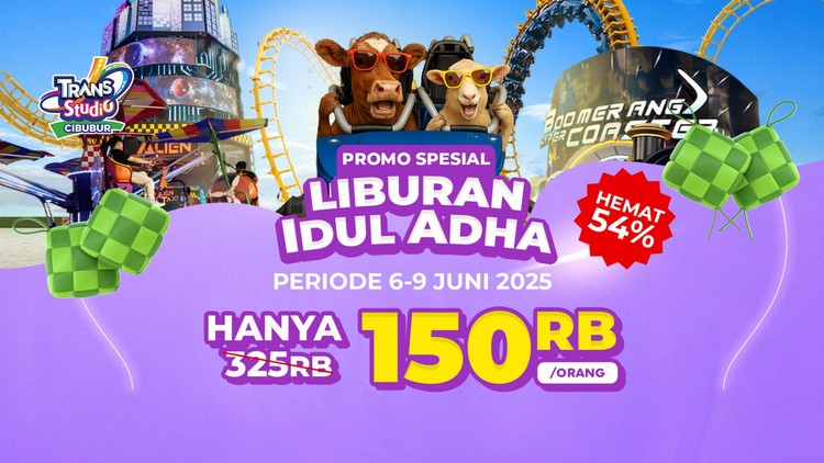 Sambut Libur Idul Adha 2025, Tiket Trans Studio Cibubur Diskon Lebih dari Setengah Harga!