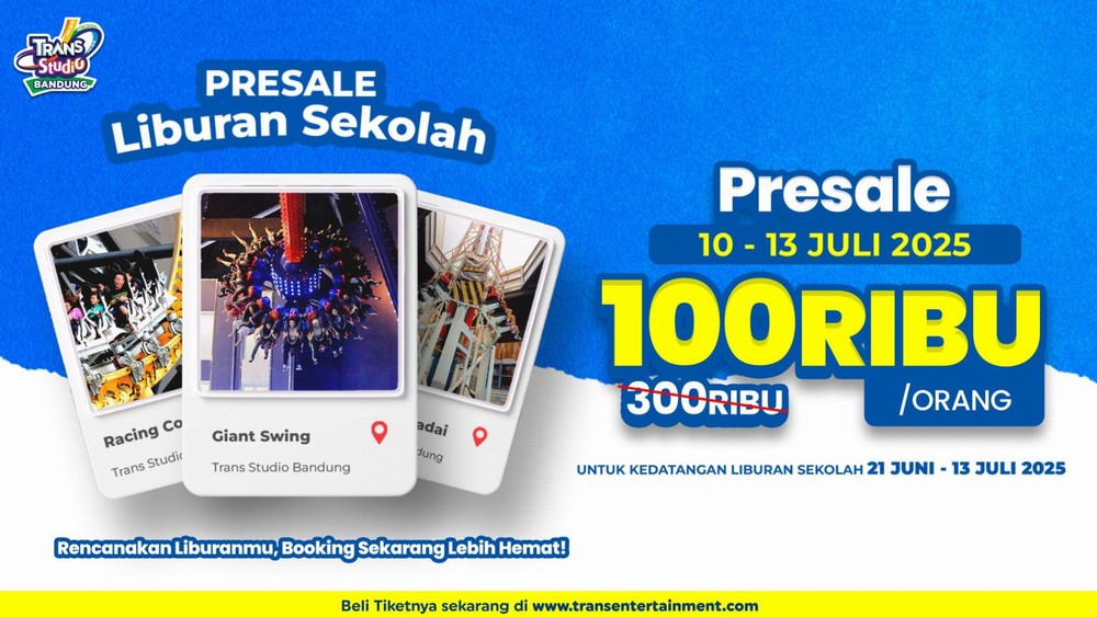 Booking Tiket Liburanmu Dari Sekarang, HEMAT 67%!
