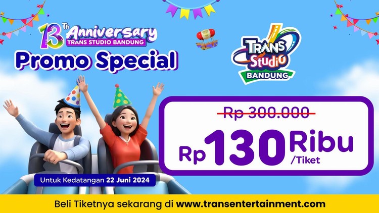 Liburan di Bandung sambil merayakan Ulang Tahun Trans Studio Bandung yang Ke-13,   Lebih Meriah dengan Harga Spesial dan Show Terbaru “Kabayan Pahlawan Kesiangan”!