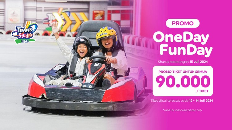 Satu Hari Main Wahana Sepuasnya Cuma 90RB Pakai Promo #OneDayFunDay!