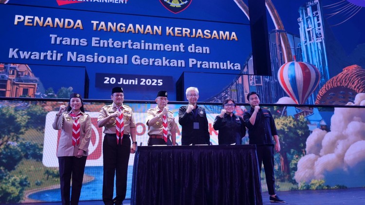 Kwarnas Pramuka Tandatangani Kerja Sama dengan Trans Entertainment