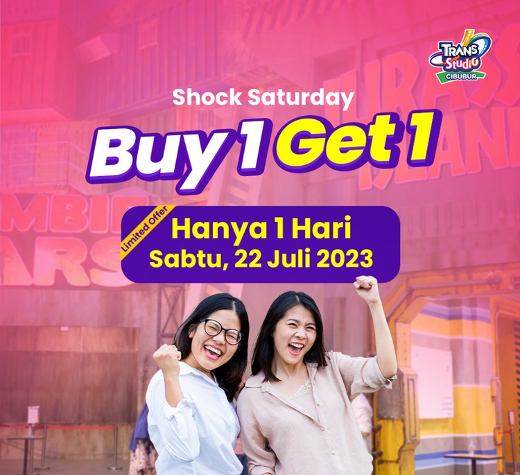 Promo Shock Saturday, Buy 1 Get 1 KHUSUS HARI INI!