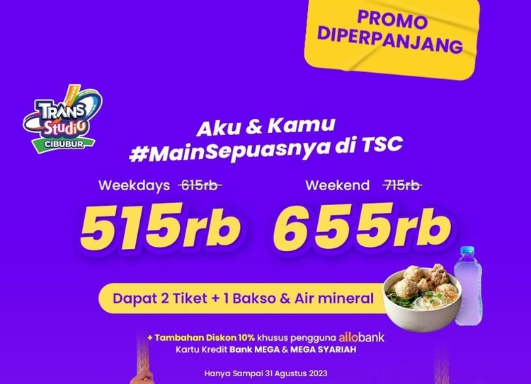 Promo Trans Studio Cibubur di Perpanjang!!