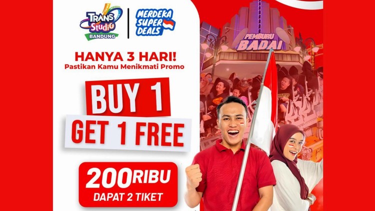 Merdeka Super Deal! Cuma 3 Hari Nikmati Serunya Trans Studio Bandung dengan Harga Spesial