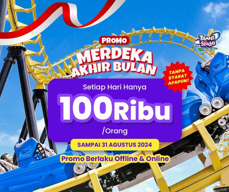 Tanpa Syarat Apapun, Trans Studio Cibubur Menawarkan Promo 100 Ribu Main Sepuasnya di Puluhan Wahana Seru!