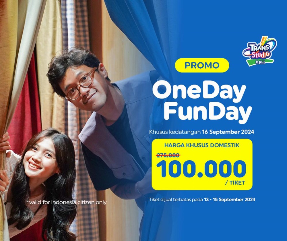 PASANG ALARM! Jangan Sampai Ketinggalan Promo #OneDayFunDay Domestik 100RIBU!