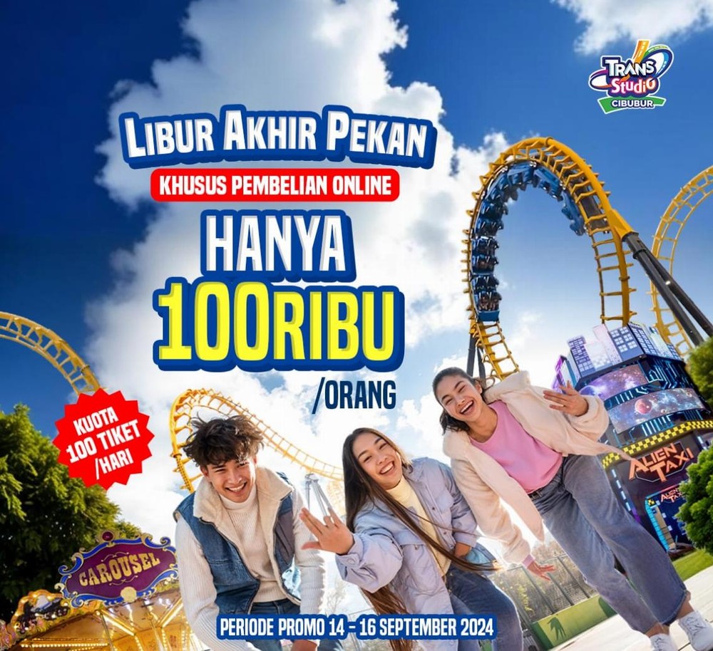 Healing Long Weekend di Jakarta,  Hanya 100 Ribu Liburan di Trans Studio Cibubur!