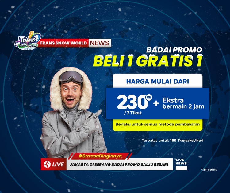 BADAI PROMO BELI 1 GRATIS 1 TIKET!