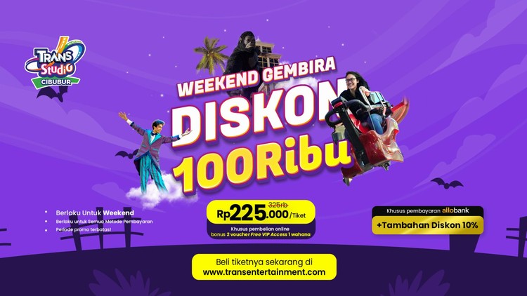 Bersenang Ria Dengan Melepas Penat di Trans Studio Cibubur, ada DISKON 100RB!