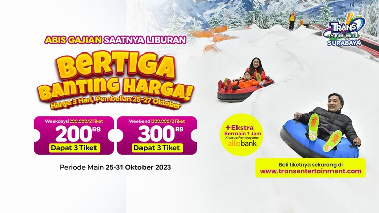 Gajian Promo Seru, Bertiga Banting Harga!