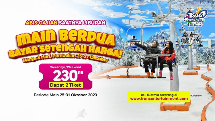 Gajian Promo Seru, Main Berdua Bayar Setengah Harga!