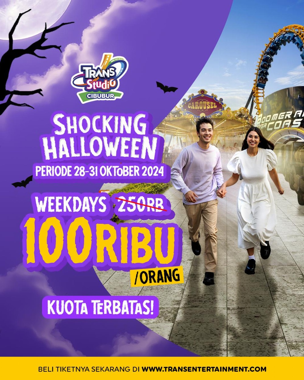 Hanya 100 Ribu! Promo Shocking Halloween di Trans Studio Cibubur.