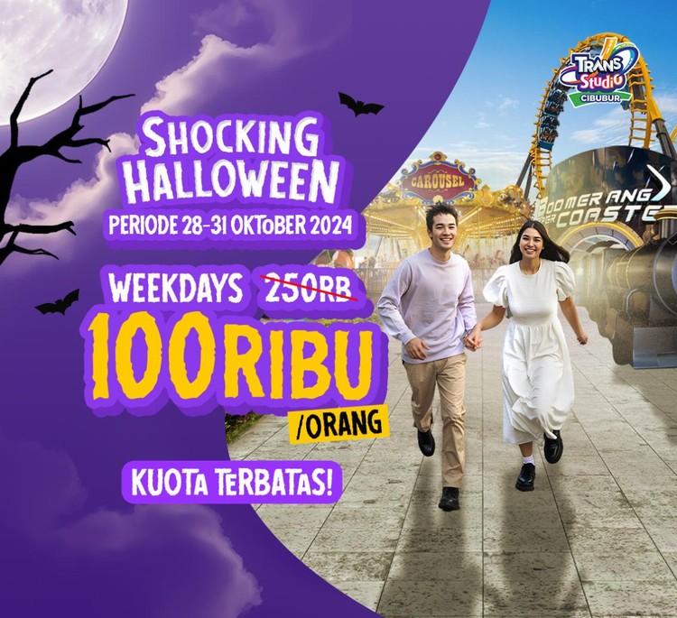 Hanya 100 Ribu! Promo Shocking Halloween di Trans Studio Cibubur.