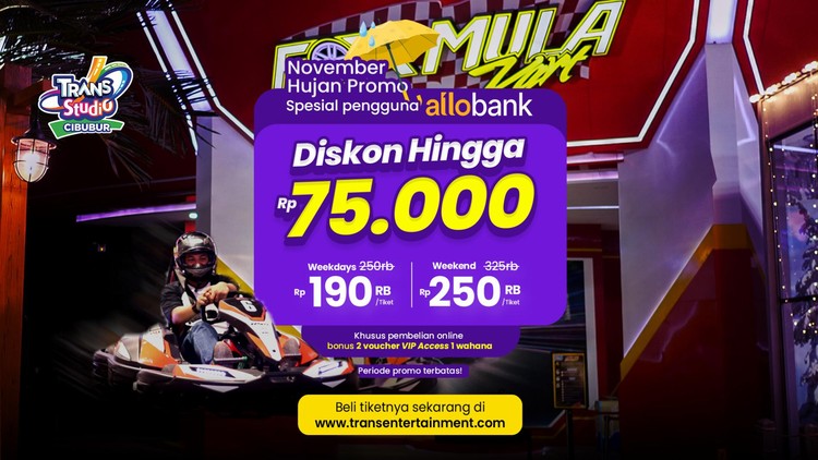 November Hujan Promo di Trans Studio Cibubur,  Pemburu Tiket Murah Wajib Merapat!