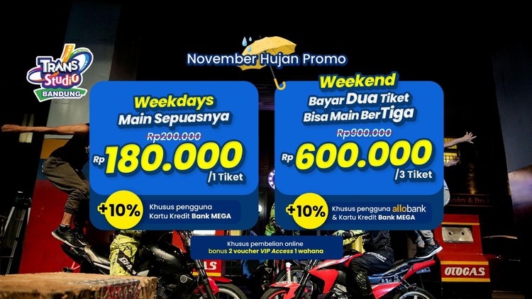 Banjir Promo Bulan November di Trans Studio Bandung