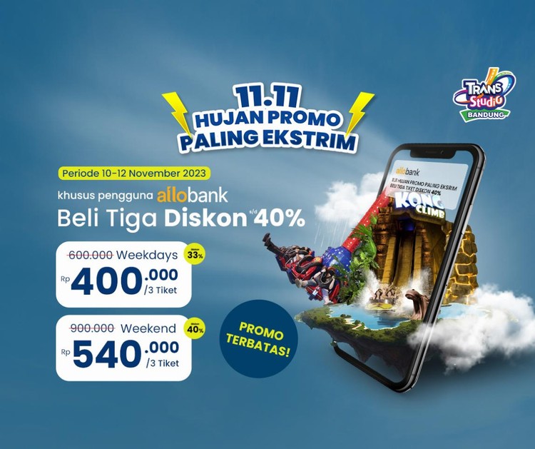 Promo 11.11 Gaskeun ke Trans Studio Bandung
