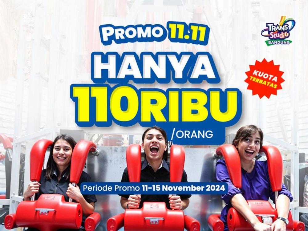 Serbu Promo 11.11! Nikmati Trans Studio Bandung Hanya Rp110.000