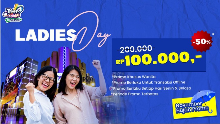 Ladies Days Di Trans Studio Bandung, Banting Harga Gila-Gilaan!