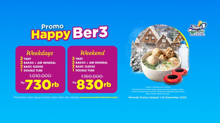 Promo Happy Bertiga ! Hemat 330rb