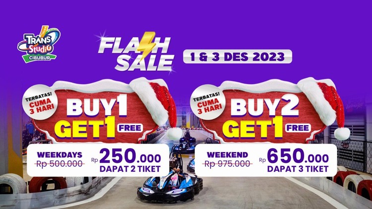 Hanya 3 Hari, PROMO FLASH SALE di Trans Studio Cibubur!