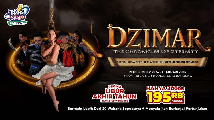 Dzimar, The Cronicles of Eternity. Spektakuler Internasional Show yang Memukau di Trans Studio Bandung