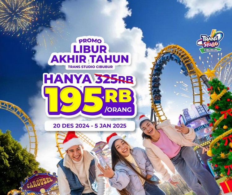 Hanya 195 Ribu di Trans Studio Cibubur, Main Sepuasnya di Puluhan Wahana Seru dan Nonton Show Spektakuler!