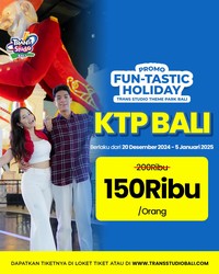 Khusus pemilik KTP Bali, nikmati promo istimewa untuk kedatangan 20 Desember 2024 – 5 Januari 2025!