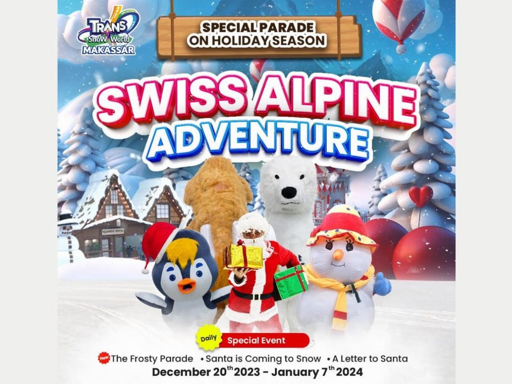 Swiss Alpine Adventure  hadir untuk memeriahkan Liburan Akhir Tahun  di Trans Snow World Makassar