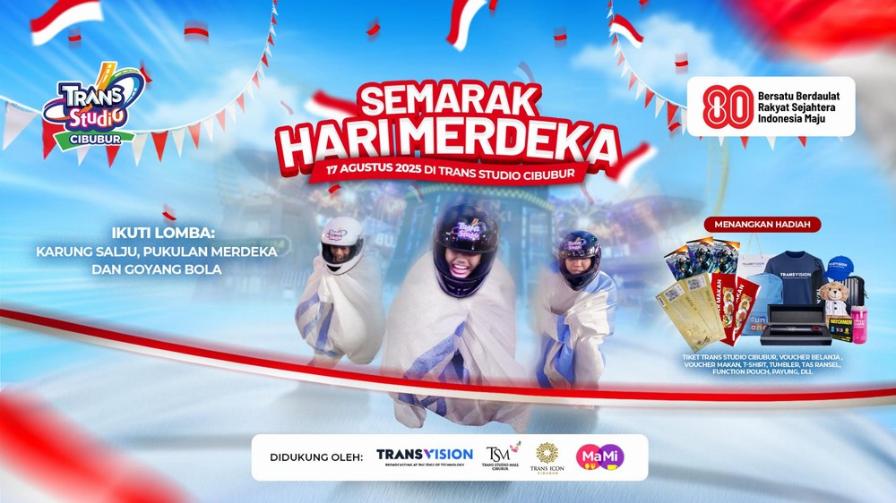 Rayakan 17 Agustusmu dengan Lomba Seru dan Promo Menarik di Trans Studio Cibubur