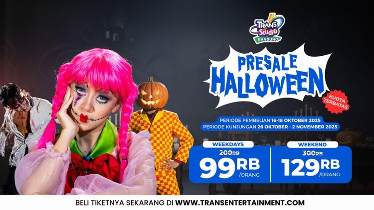 Trick or Treat Saatnya Uji Nyali Seru Trans Studio Bandung Hadir dengan PreSale Halloween Deals yang Bikin Merinding karena Harganya