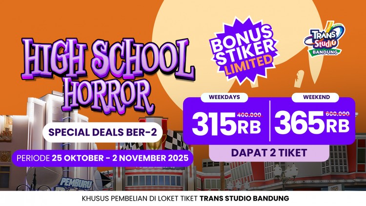Serunya Halloween Kasih Special Deals Berdua Diskon plus Sticker Limited di Trans Studio Bandung