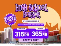 Serunya Halloween Kasih Special Deals Berdua Diskon plus Sticker Limited di Trans Studio Bandung