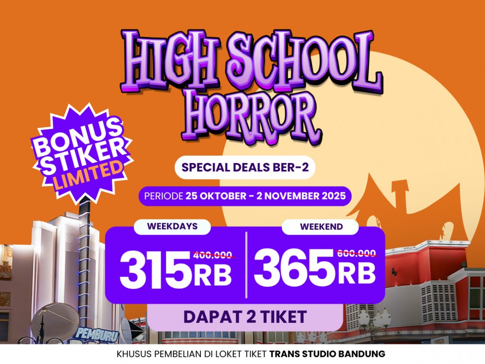 Serunya Halloween Kasih Special Deals Berdua Diskon plus Sticker Limited di Trans Studio Bandung
