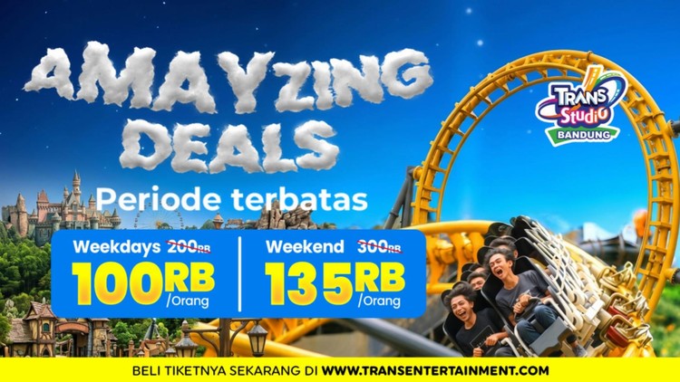 Liburan Tanpa Rencana Ubah Yang Biasa Jadi Luar Biasa AMAYZING DEALS di Trans Studio Bandung Tiket Mulai 80 Ribuan