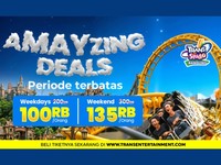 Liburan Tanpa Rencana Ubah Yang Biasa Jadi Luar Biasa AMAYZING DEALS di Trans Studio Bandung Tiket Mulai 80 Ribuan