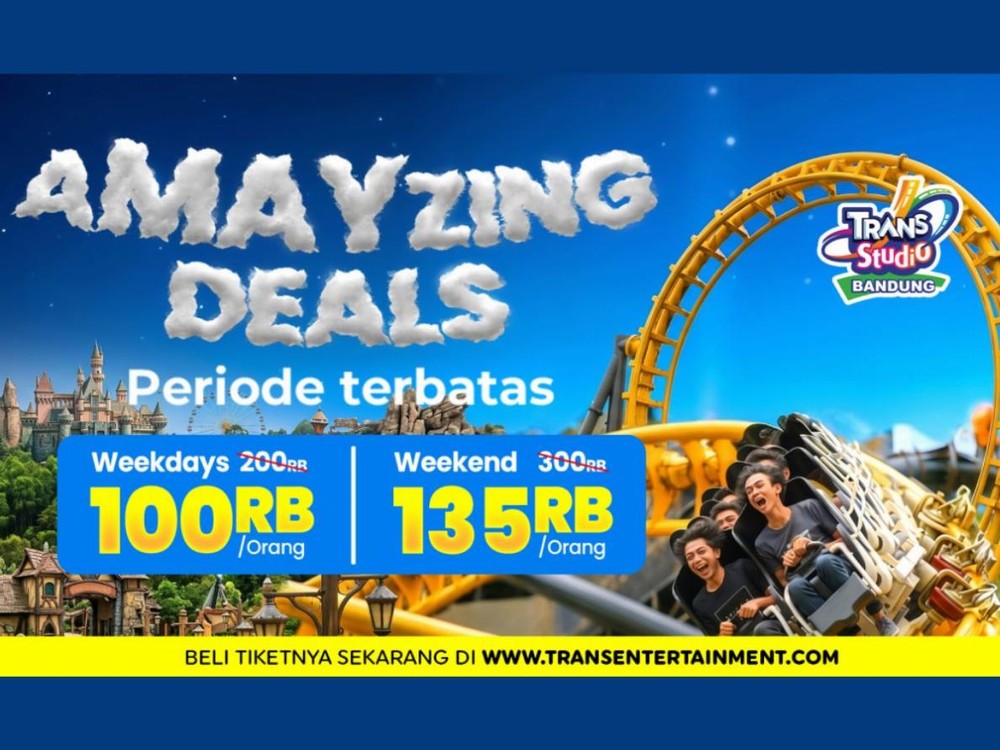 Liburan Tanpa Rencana Ubah Yang Biasa Jadi Luar Biasa AMAYZING DEALS di Trans Studio Bandung Tiket Mulai 80 Ribuan