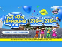 Trans Studio Bandung Gelar Promo Spesial HUT Kota Bandung ke216 Tiket Mulai Rp72 Ribu