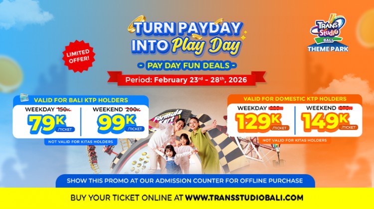 Rayakan Momen Gajian di Trans Studio Theme Park Bali Dengan Promo Payday Deals