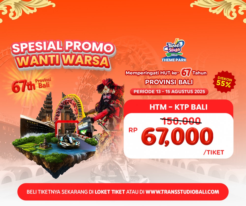 Kabar Gembira! Promo Special Ngabuburides di Trans Studio Theme Park Bali Diperpanjang, Jangan Sampai Kelewatan!