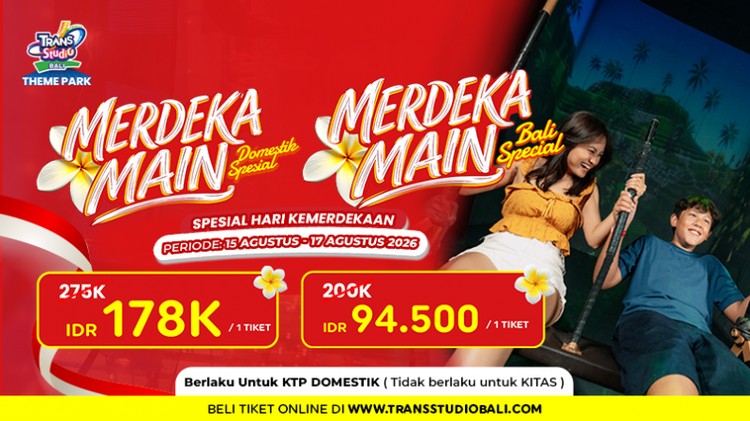 Rayakan HUT RI Makin Seru dengan Promo Merdeka Deals di Trans Studio Theme Park Bali