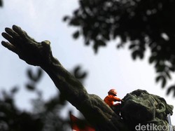 Terungkap Tampang Patung Pancoran Berkat Drone